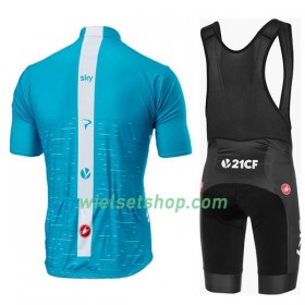 Fietskleding (Fietsshirt + Korte Koersbroek) 2018 Team Sky N002